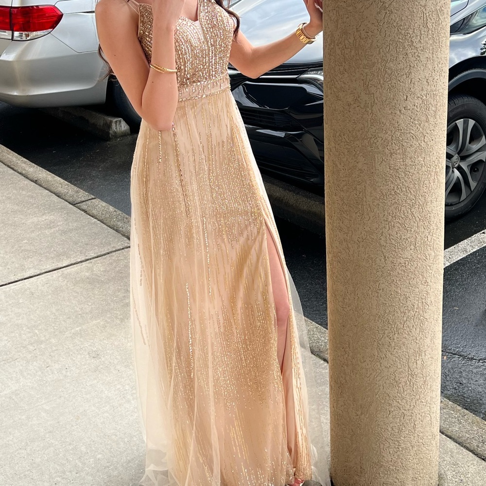 Gold dress